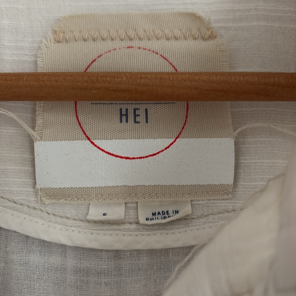 Anthropologie cream cotton safari jacket - Picture 6 of 10